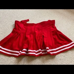 Red & White Cheer Skirt